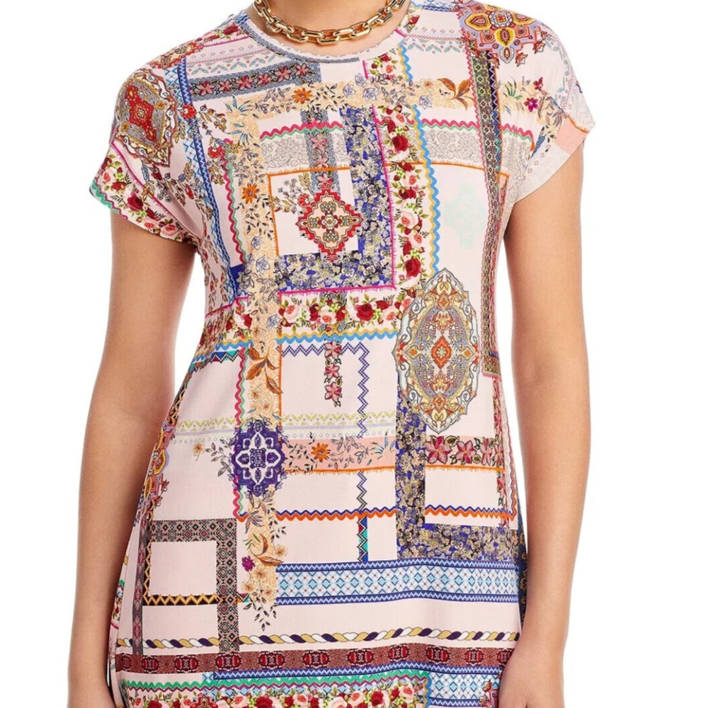 New Johnny Was Stano Relaxed Dolman Sleeve Tunic Tee Top Size Medium
